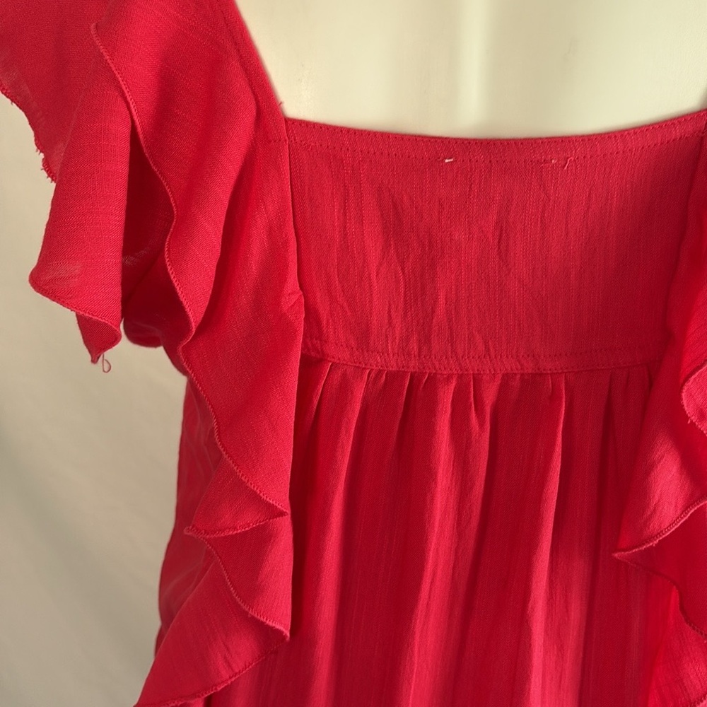 Entro Red Ruffled Dress - Picture 11 of 11